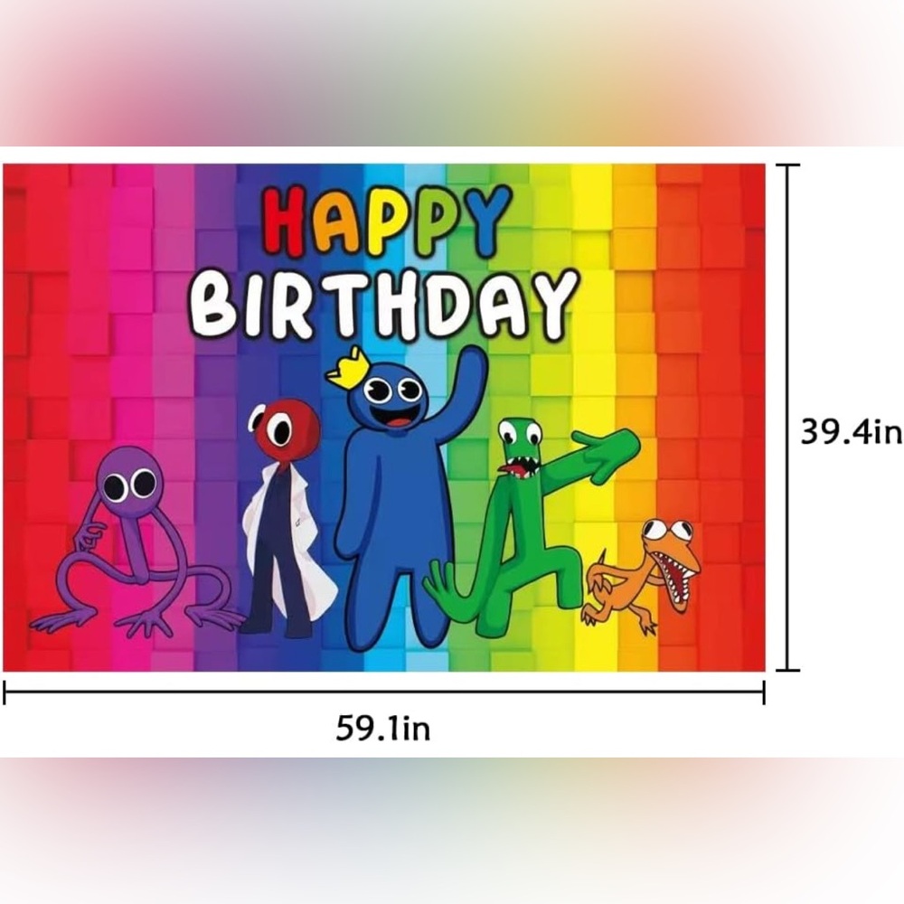 Colorful Kids Birthday Backdrop